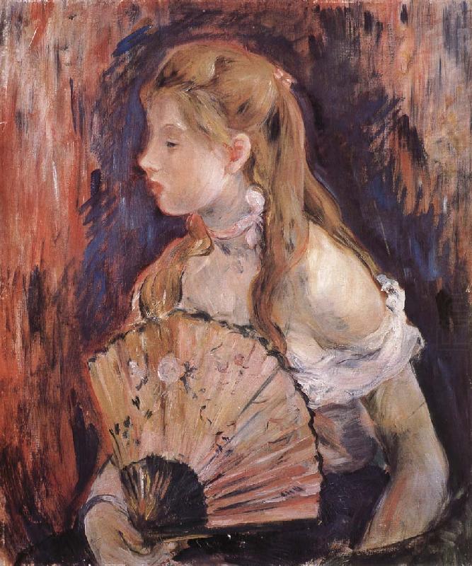Berthe Morisot The girl holding the fan china oil painting image